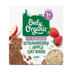 Bánh thanh yến mạch Only Organic Strawberry & Apple Oat Bars 6 Pack