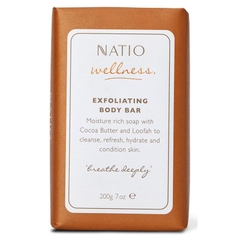 Xà phòng tắm tẩy tế bào chết Natio Wellness Exfoliating Body Bar