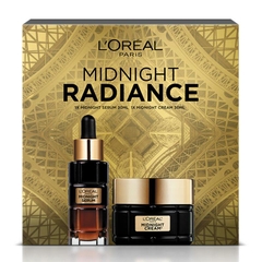 Bộ quà tặng serum và kem dưỡng sáng da L'Oreal Paris Midnight Radiance Serum and Cream Gift Set