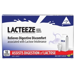 Viên uống hỗ trợ tiêu hóa lactose Lacteeze lactase enzymes 4,000 ALU