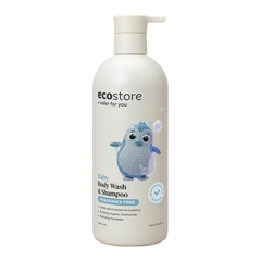Sữa tắm gội cho bé Ecostore Baby Fragrance Free Body Wash & Shampoo
