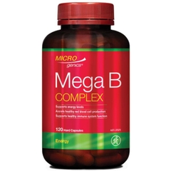 Viên uống bổ sung vitamin B tổng hợp Microgenics Mega B 120 viên