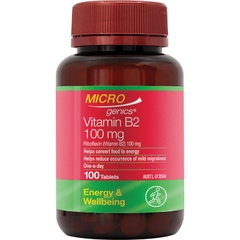 Viên uống bổ sung Vitamin B2 Microgenics Vitamin B2 100mg