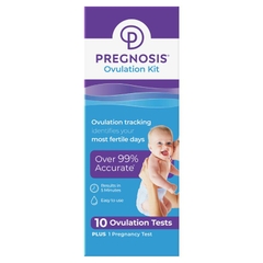 Bộ que thử rụng trứng Pregnosis Ovulation Kit 10 Pack + 1 Pregnancy Test