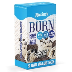 Thanh protein hỗ trợ đốt mỡ Maxine's Burn Bars Cookies & Cream