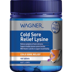 Viên uống hỗ trợ giảm mụn rộp môi Wagner Cold Sore Relief Lysine