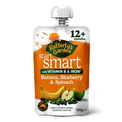 Hỗn hợp ăn dặm Rafferty's Garden Start Smart Banana Blueberry & Spinach