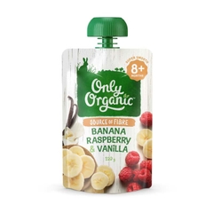 Bột ăn dặm Only Organic Banana Raspberry Vanilla