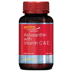 Viên uống tăng miễn dịch & chống lão hóa Microgenics Astaxanthin with Vitamin C & E 60 viên