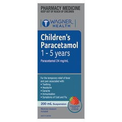 Siro hạ sốt và giảm đau vị trái cây cho trẻ em Wagner Children's Paracetamol 1-5 Years