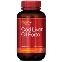 Viên uống dầu gan cá tuyết Microgenics Cod Liver Oil Forte 250mg 300 viên