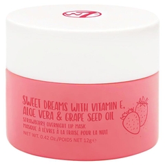Mặt nạ ngủ dưỡng môi W7 Sweet Dreams with Vitamin E Aloe Vera & Grape Seed Oil Strawberry Overnight Lip Mask