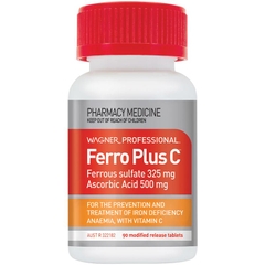Viên uống bổ sung sắt Wagner Professional Ferro Plus C ferrous sulfate 325mg