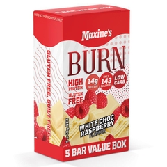 Thanh protein đốt mỡ Maxine's Burn Bars White Choc Raspberry