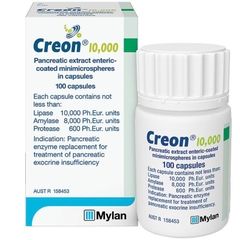Viên uống bổ sung enzyme tụy Creon 10,000 Pancreatic Enzyme