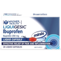 Viên uống giảm đau Wagner Health Liquigesic Mini Ibuprofen 200mg