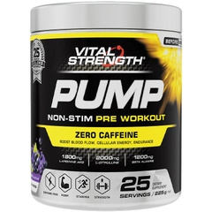 Bột uống tăng sức mạnh trước khi tập VitalStrength Pump Pre Workout Non-Stimulant Grape