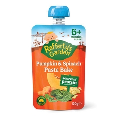 Thức ăn dặm cho bé Raffertys Garden Pumpkin & Spinach Pasta Bake