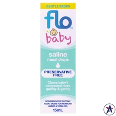Flo Baby Saline Nasal Drops nước muối nhỏ mũi cho bé 15ml