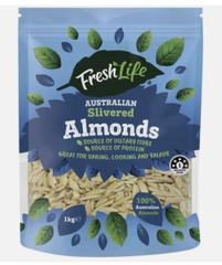 Hạt hạnh nhân Úc cắt sợi FreshLife Slivered Almonds 1kg