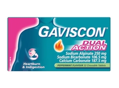Viên nhai giảm ợ nóng & khó tiêu Gaviscon Dual Action Heartburn & Indigestion Relief