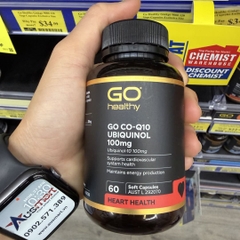 Viên uống hỗ trợ sức khỏe tim mạch Go Healthy CoQ10 Ubiquinol 100mg 60 viên