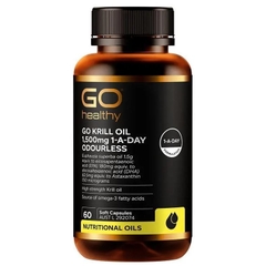 Viên uống dầu nhuyễn thể Go Healthy Krill Oil 1500mg 60 viên