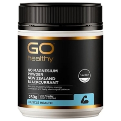 Bột uống Go Healthy Magnesium Powder Zealand Blackcurrant 250g