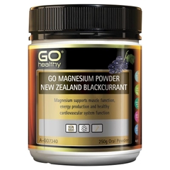 Bột uống Go Healthy Magnesium Powder Zealand Blackcurrant 250g