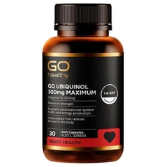 Viên uống hỗ trợ sức khỏe tim mạch Go Healthy Ubiquinol 300mg Maximum 30 viên