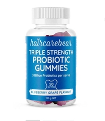 Kẹo dẻo Haircarebear Triple Strength Probiotic Gummies 50 viên