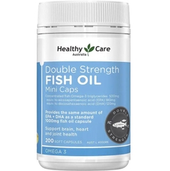 Dầu cá không mùi viên nhỏ Healthy Care Double Strength Fish Oil Mini Caps