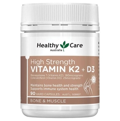 Viên bổ xương Healthy Care High Strength Vitamin K2 + D3 90 viên