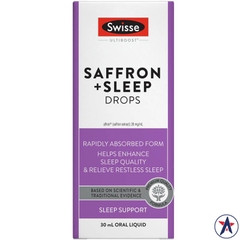 Hỗ trợ giấc ngủ nhụy hoa nghệ tây Swisse Ultiboost Saffron + Sleep Drops 30ml