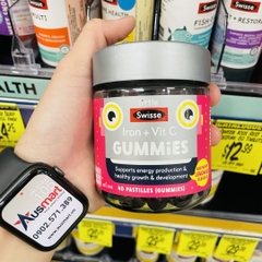 Kẹo dẻo bổ máu cho bé Little Swisse Iron + Vit C Gummies