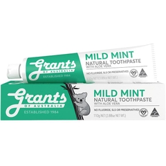 Kem đánh răng Grants of Australia Toothpaste Mild Mint with Aloe Vera 110g