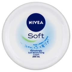 Kem dưỡng ẩm Nivea Soft Moisturising Cream Face Body & Hand 200ml