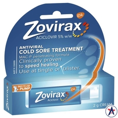 Kem xịt trị vết loét lạnh Cold Sore (Aciclovir 5%) Zovirax Cream 2g
