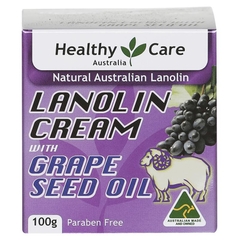 Kem dưỡng da Healthy Care Lanolin Cream with Grape Seed Oil 100g