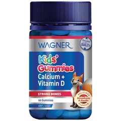 Kẹo canxi cho bé Wagner Calcium + Vitamin D Kids Gummies 60 viên