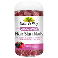 Kẹo dẻo đẹp da móng tóc Nature's Way Hair Skin Nails Adult Vita Gummies