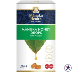 Kẹo ngậm mật ong keo ong Manuka Health Manuka Honey Drops Propolis 15 viên 65g