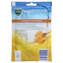 Kẹo ngậm viêm họng mật ong Vicks VapoNaturals Honey Throat Lozenges 19 viên