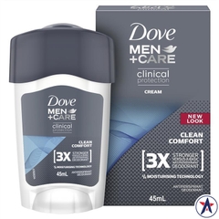 Lăn khử mùi Dove for Men Clinical Protection Antiperspirant Deodorant Clean Comfort 45ml