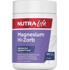 Viên uống bổ sung Magie, hỗ trợ cơ bắp Nutra-Life Magnesium Hi-Zorb