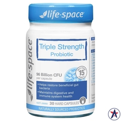 Men vi sinh hàm lượng cao Life Space Triple Strength Probiotic 30 viên