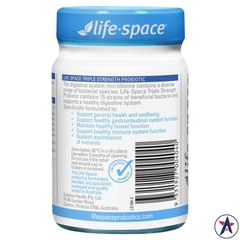 Men vi sinh hàm lượng cao Life Space Triple Strength Probiotic 30 viên