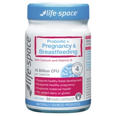 Men vi sinh cho bà bầu và cho con bú Life Space Probiotics Pregnancy Breastfeeding 50 viên