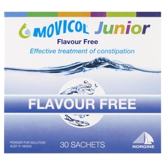Hỗ trợ điều trị táo bón cho trẻ Movicol Junior Flavour Free 30 gói