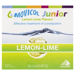 Hỗ trợ điều trị táo bón cho trẻ Movicol Junior Lemon Lime 30 gói